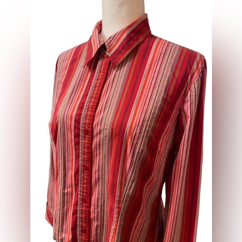 New York & Co. striped cotton blouse